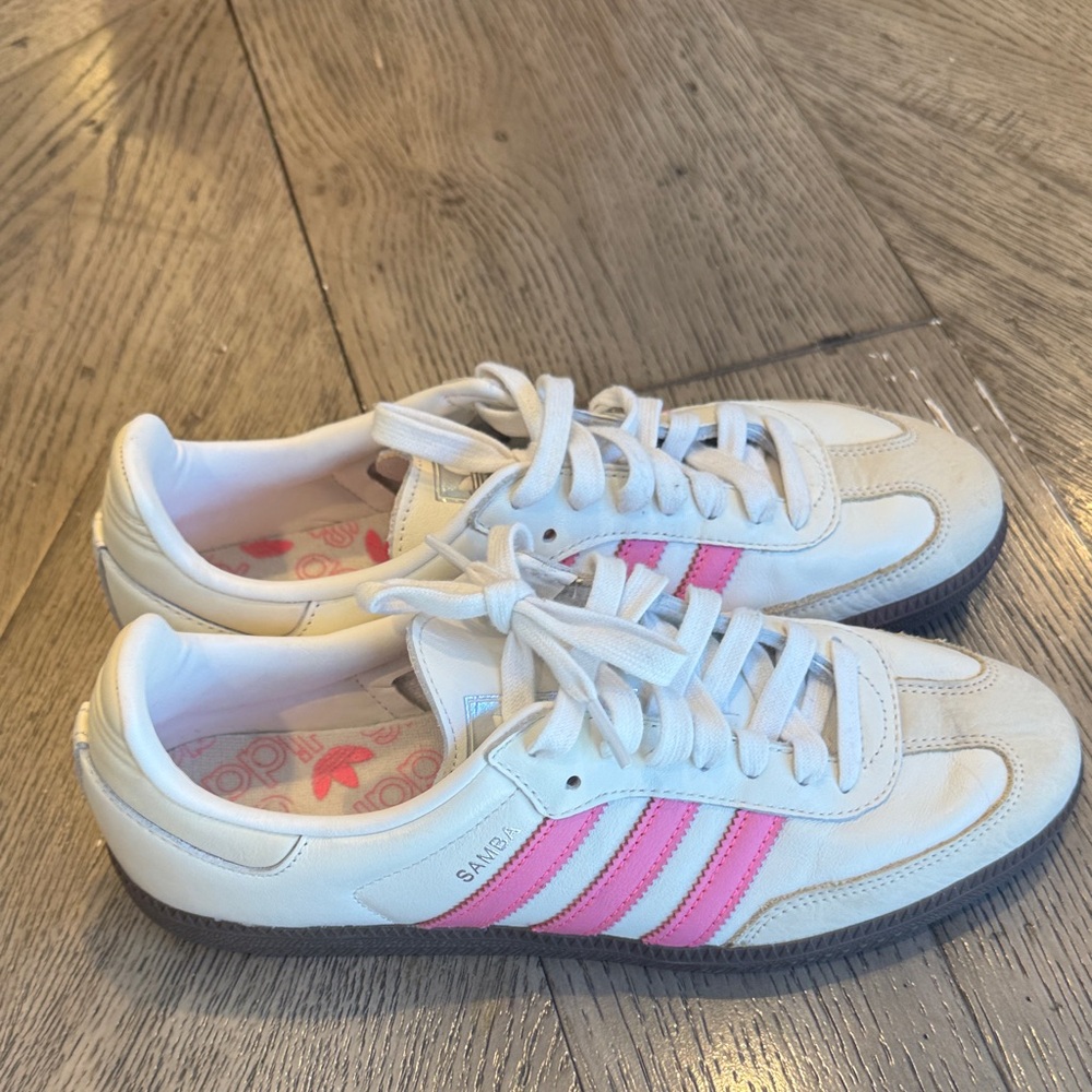 adidas Women's Athletic Shoes White and Pink